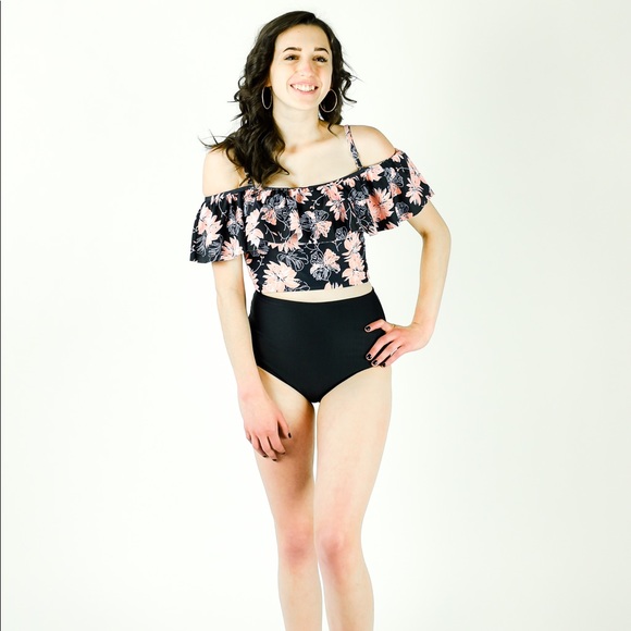 Cherry & Grace Other - Floral Black Swimsuit